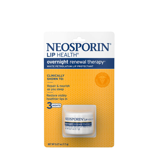 Neosporin Lip Health Overnight Renewal Tube glides on to nourish lips overnight