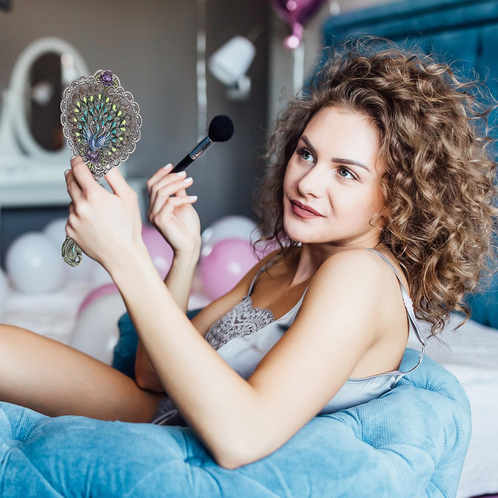 Nerien foldable mirror stand provides adjustable angles for comfort.