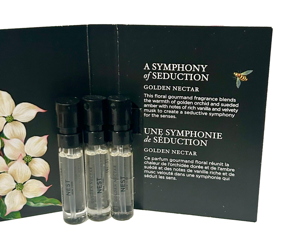 NEST Golden Nectar packaging display showcases a premium tester set