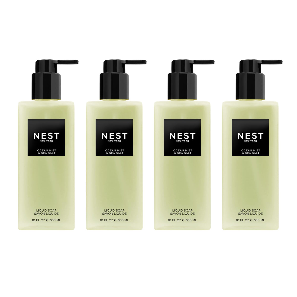 NEST New York Ocean Mist liquid soap bottle pour, refreshing cleanse for hands