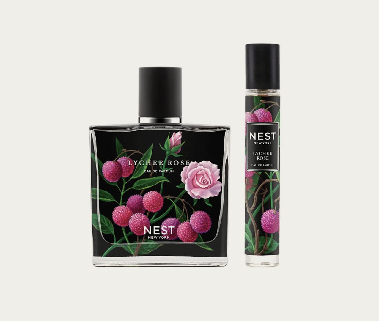 Nest New York Lychee Rose EDP bottle, 50ml, vibrant fruity-floral fragrance for daily wear.