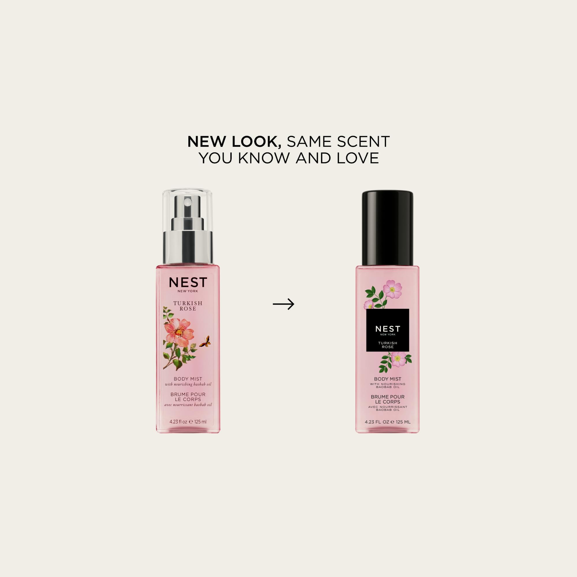 NEST New York Turkish Rose Body Mist packaging highlighting vegan formulation