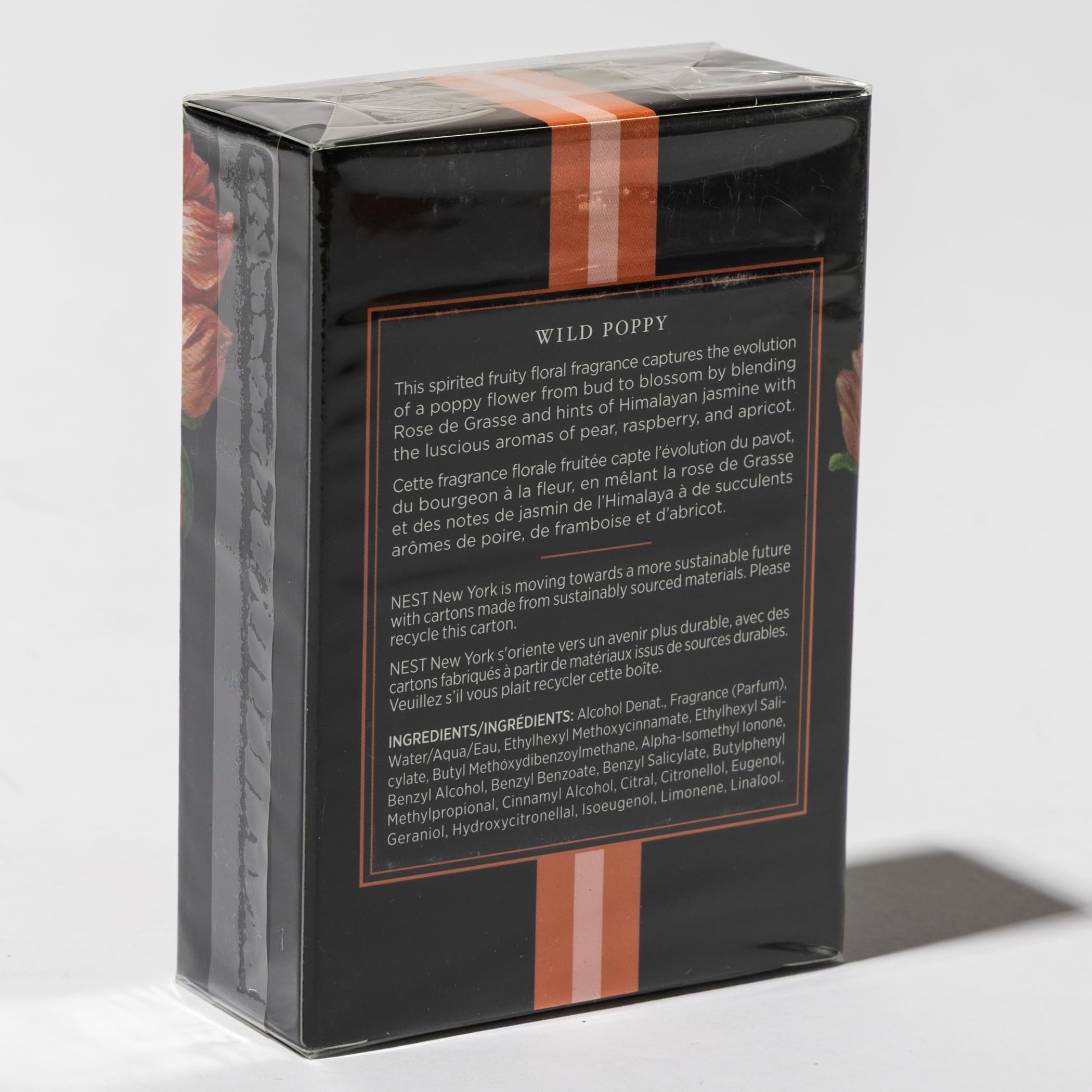 Nest New York Wild Poppy packaging box, premium presentation for gifting.
