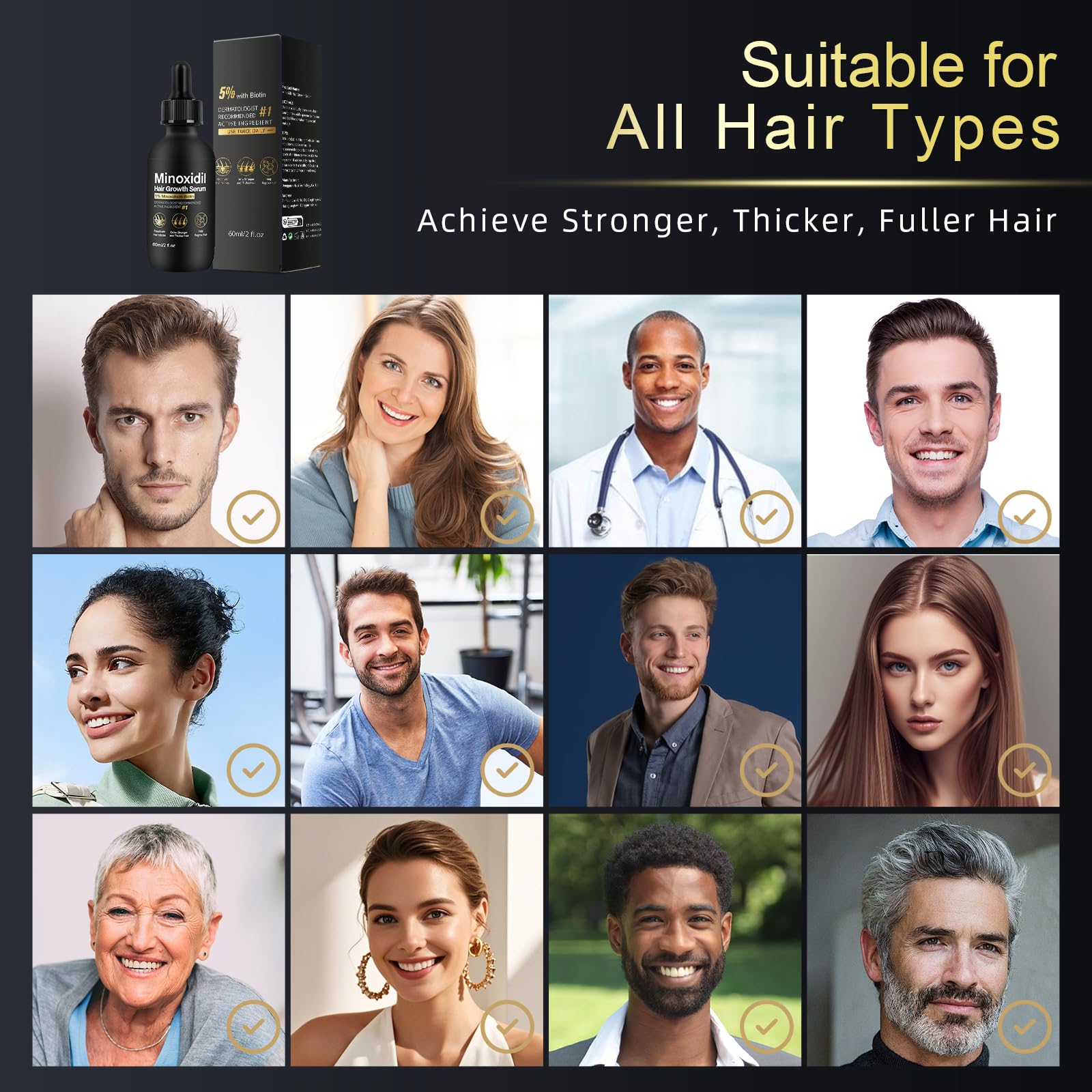 NETYIYUN hair growth serum application demonstrates easy two-step routine for scalp mornings and evenings.
