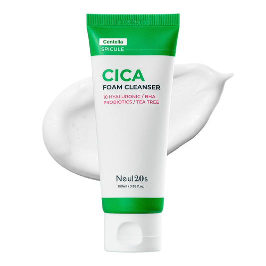 NEUL20S Spicule CICA Foam Cleanser bottle front for sensitive-skin daily cleansing.