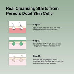 NEUL20S cleanser applied to the face for soothing, breakout-prone skin cleansing.
