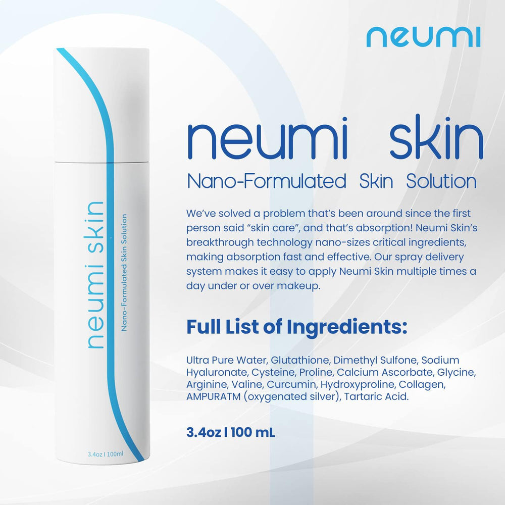 NEUMI SKIN face spray application on skin for quick hydration