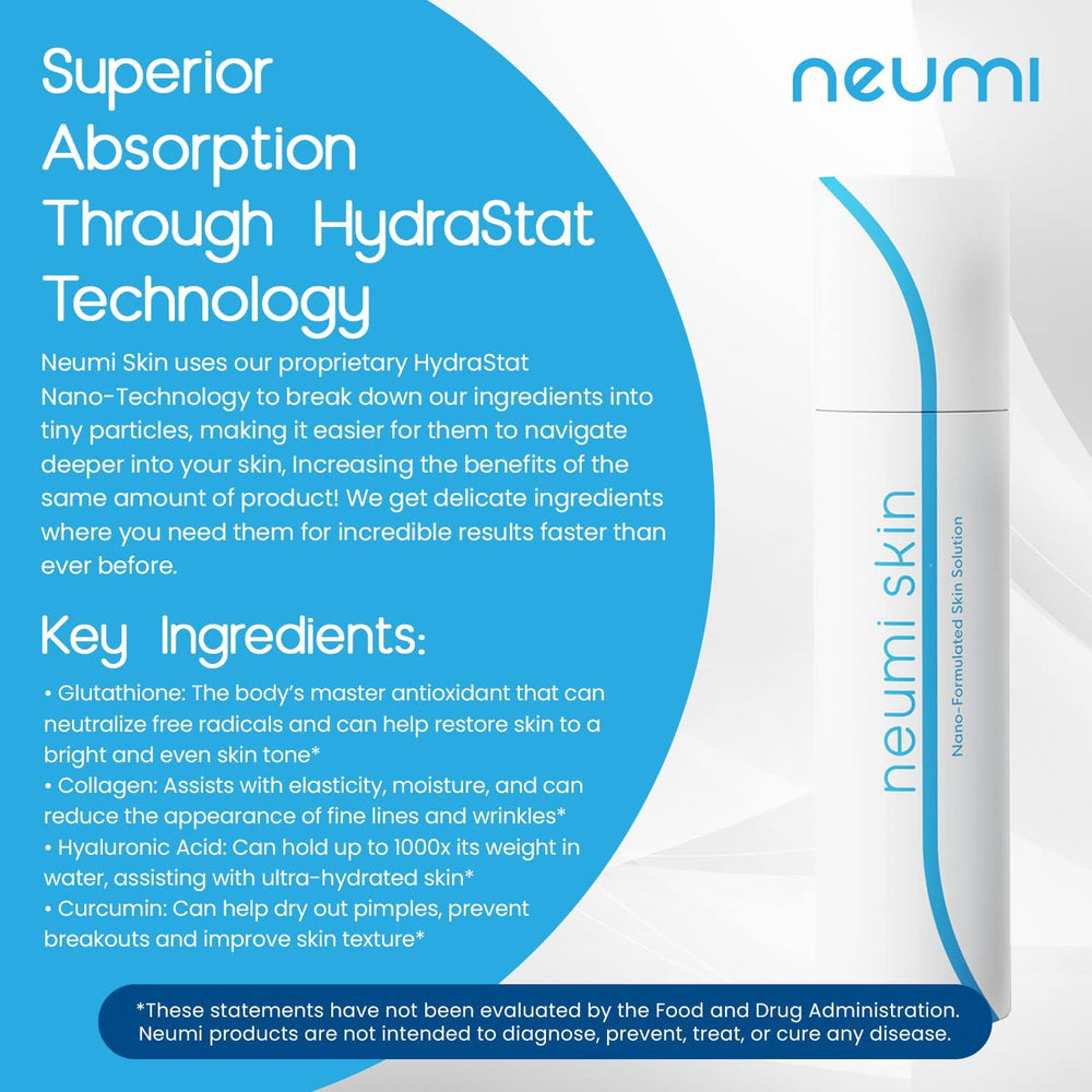 NEUMI SKIN glutathione and collagen ingredients close-up for brightening