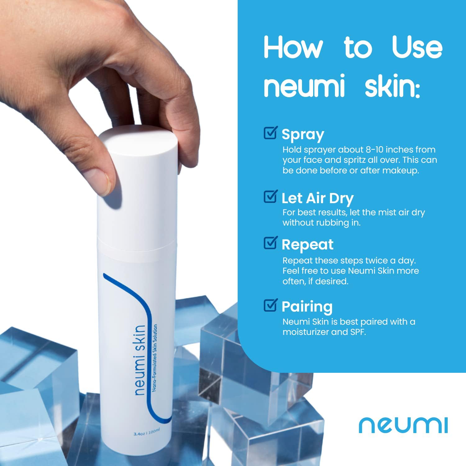 NEUMI SKIN compact packaging on shelf