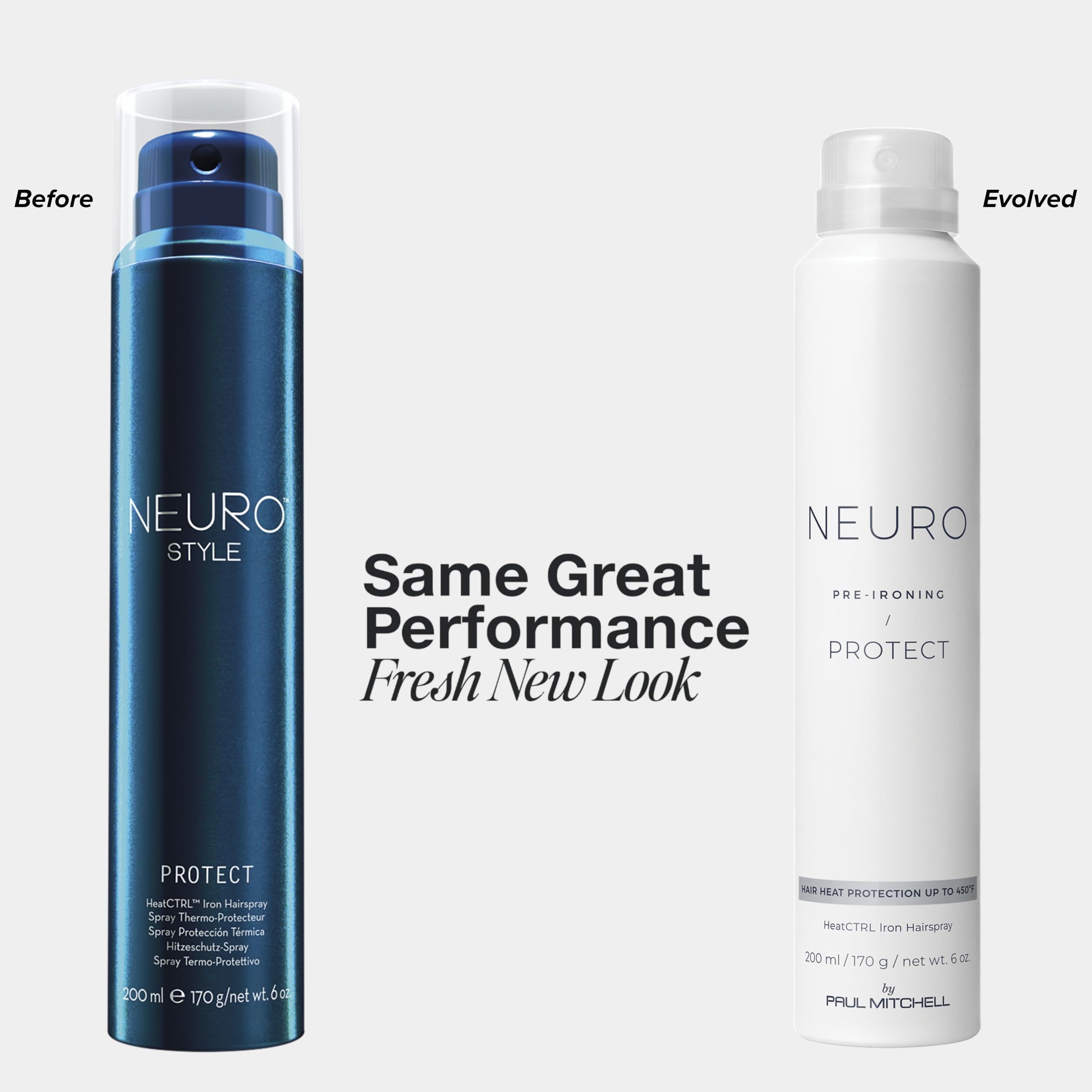 Neuro Protect HeatCTRL Iron Hairspray bottle top angle for precise application.