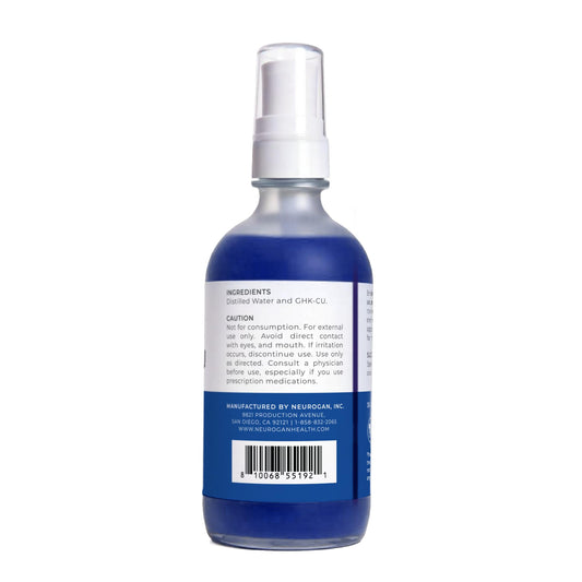 Neurogan GHK-Cu spray-dispense captures a fine mist for on the go scalp refreshment.