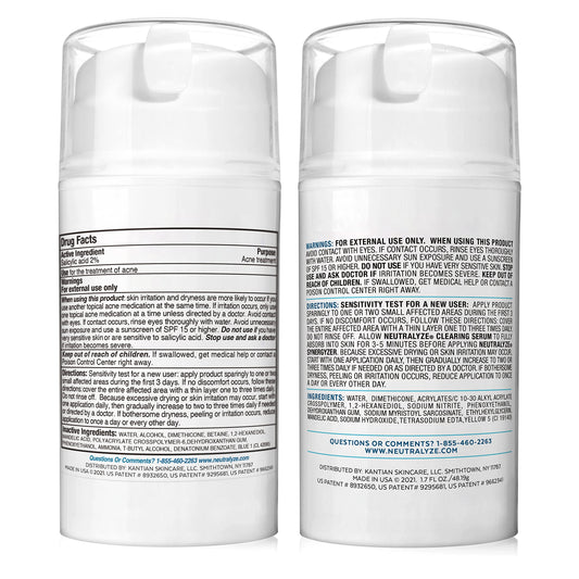 Neutralyze synergyzer bottle closeup highlighting soothing blend.