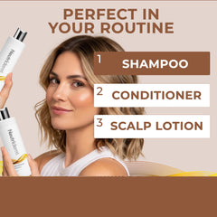 Neutriderm Hair Enhancer Shampoo bathroom setup for daily routine.