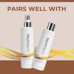 Neutriderm Hair Enhancer Shampoo ingredients visual for moisturizing benefits.