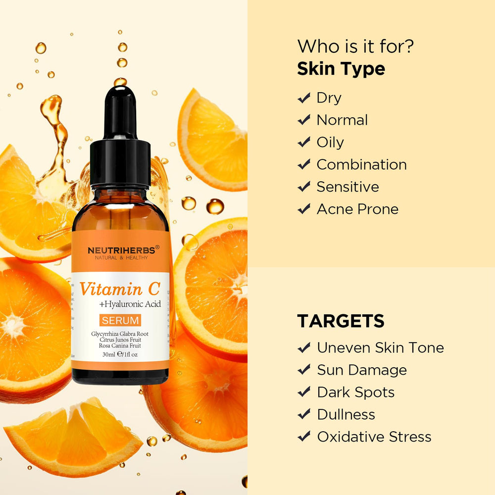 Neutriherbs Vitamin C Serum glow on skin after application