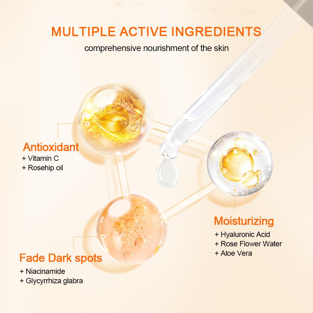Neutriherbs Vitamin C Serum applied on skin showing a fresh, dewy finish