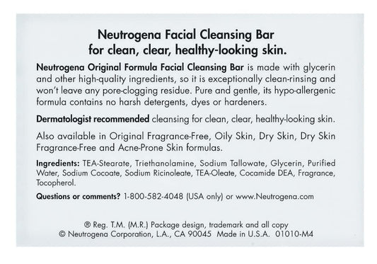 Close-up of Neutrogena Bar Soap Original lathering on skin