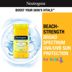 Close-up of Neutrogena sunscreen stick applying smoothly