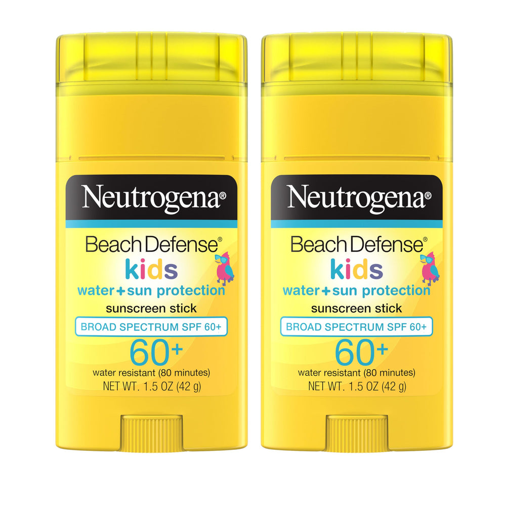 Neutrogena Beach Defense Kids Sunscreen Stick SPF 60 travel size in action