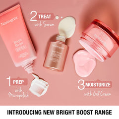 Neutrogena Bright Boost Serum image emphasizing glow and refreshed skin