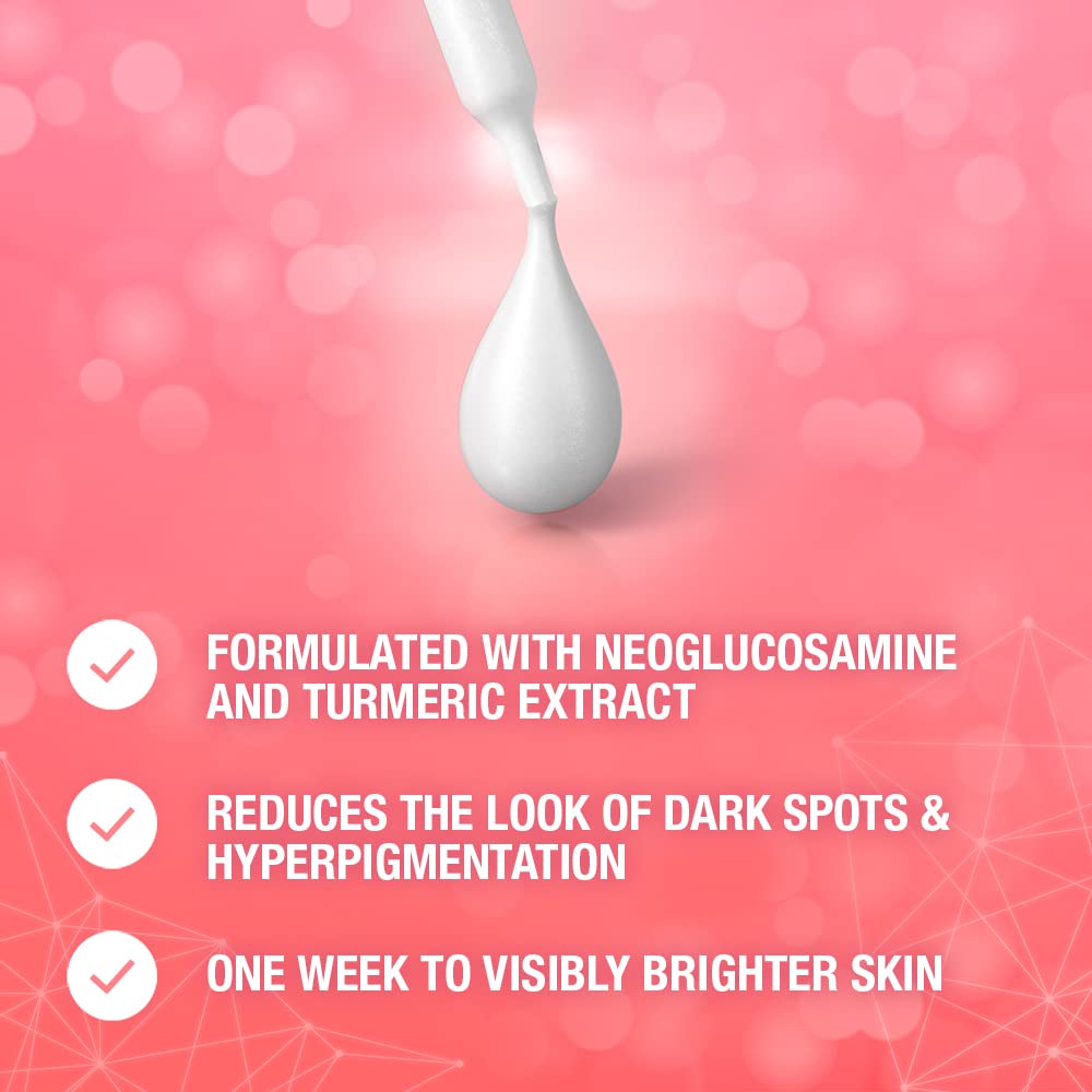 Neutrogena Bright Boost Serum being applied to the hand for daily use