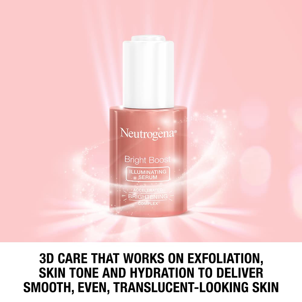 Neutrogena Bright Boost Serum with Neoglucosamine ingredient close-up