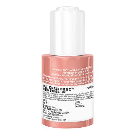 Texture close-up of Neutrogena Bright Boost Serum showing light-weight consistency