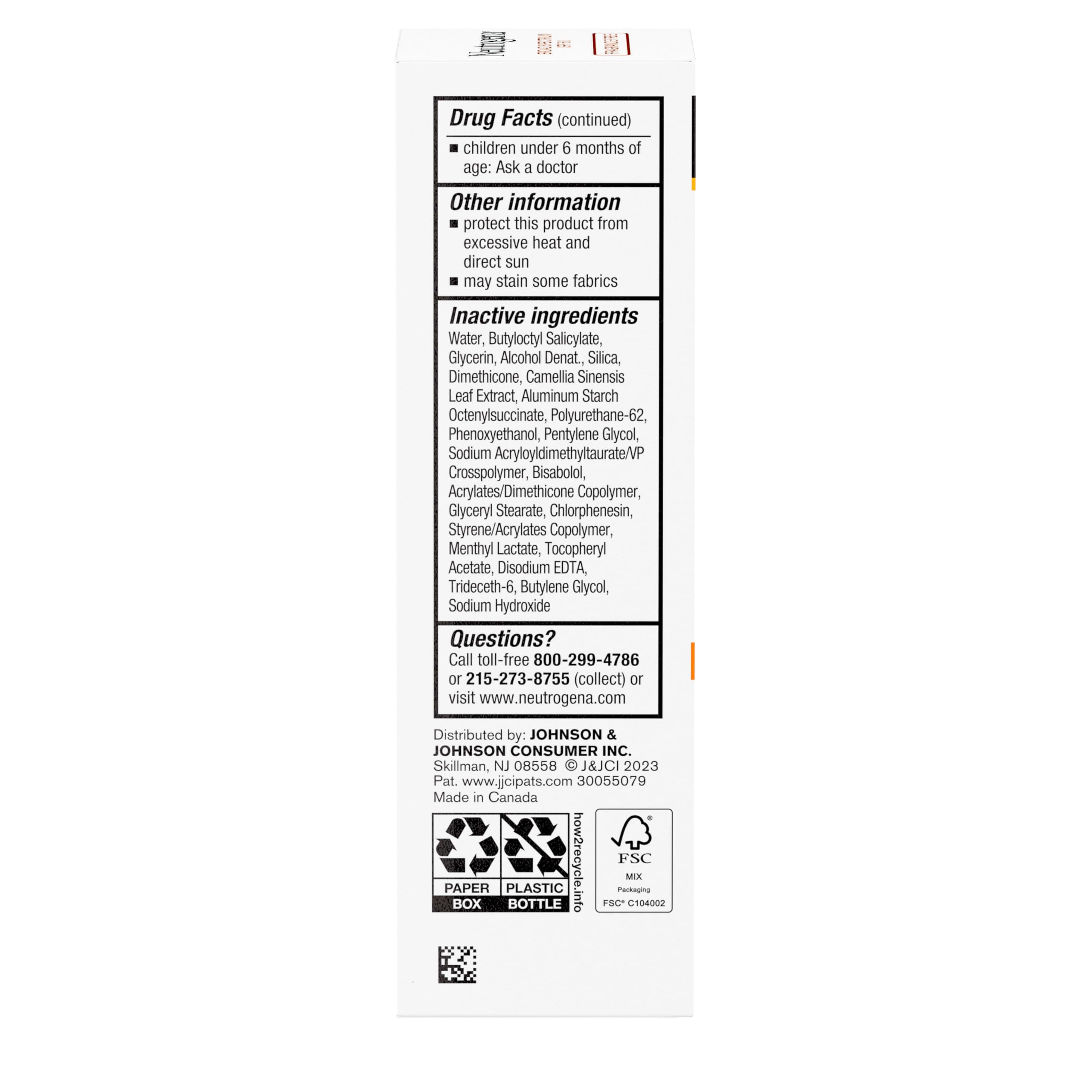 Neutrogena Clear Face Serum Sunscreen 1.7 oz bottle, travel-friendly.