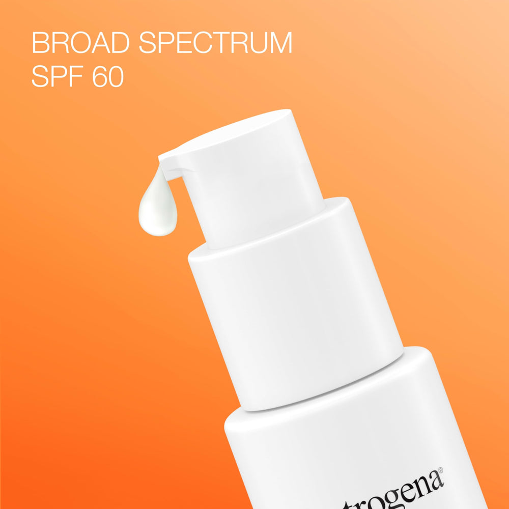 Neutrogena Clear Face SPF 60 label closeup showing broad protection.