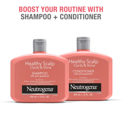 Neutrogena Exfoliating Healthy Scalp product on hair demonstrates non-greasy finish.