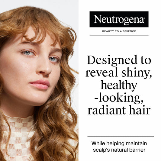 Neutrogena exfoliating healthy scalp lather highlights residue removal without drying the scalp.