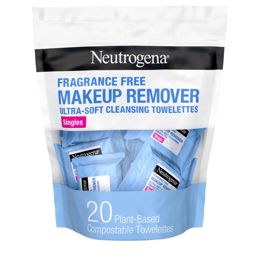 Neutrogena fragrance-free makeup remover wipe single for travel use