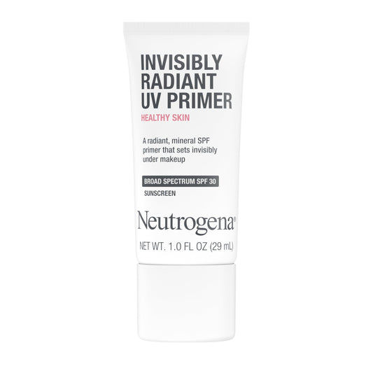 Neutrogena Healthy Skin Invisibly Radiant SPF 30 primer bottle with universal clear finish