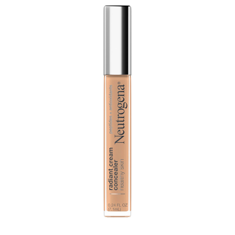 Neutrogena concealer bottle close-up showing creamy texture and radiant finish.