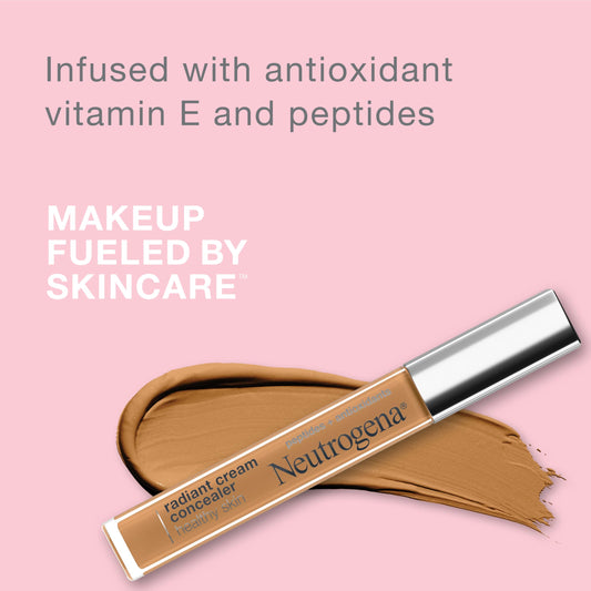 Neutrogena concealer swatches under-eye area highlighting smooth coverage.