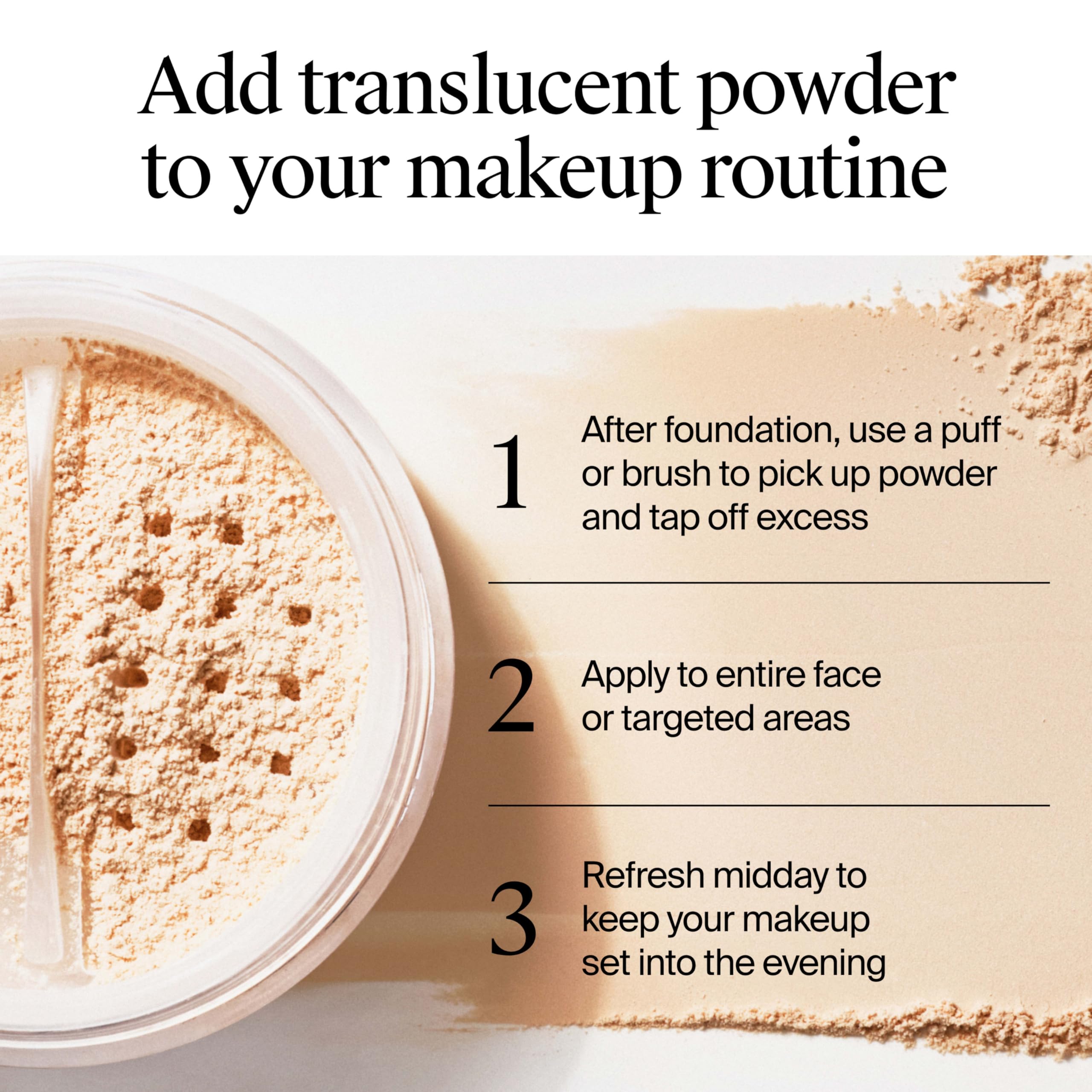 Neutrogena Hydro Boost powder on skin blurs pores for a radiant, hydrated look.