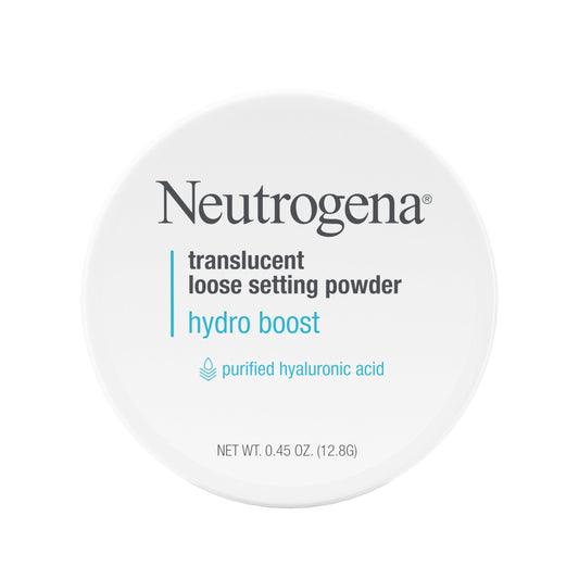 Neutrogena Hydro Boost translucent setting powder pours for an even, hydrated finish.