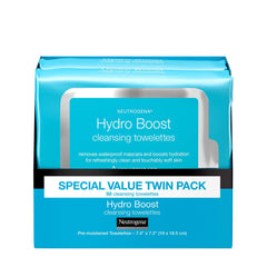 Neutrogena Hydro Boost wipes demonstrate a smooth cleansing glide for makeup removal.