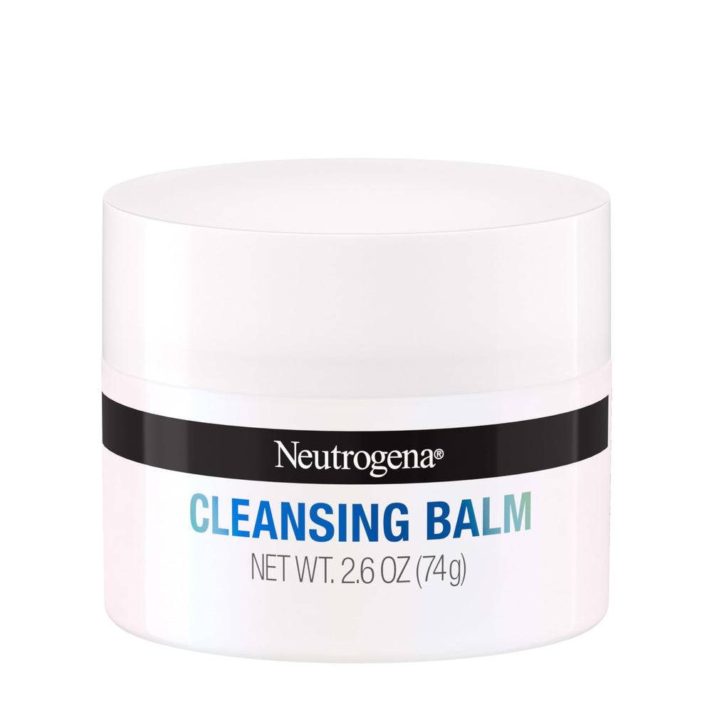Neutrogena Makeup Melting Cleansing Balm jar closeup showing rich texture for gentle makeup removal.