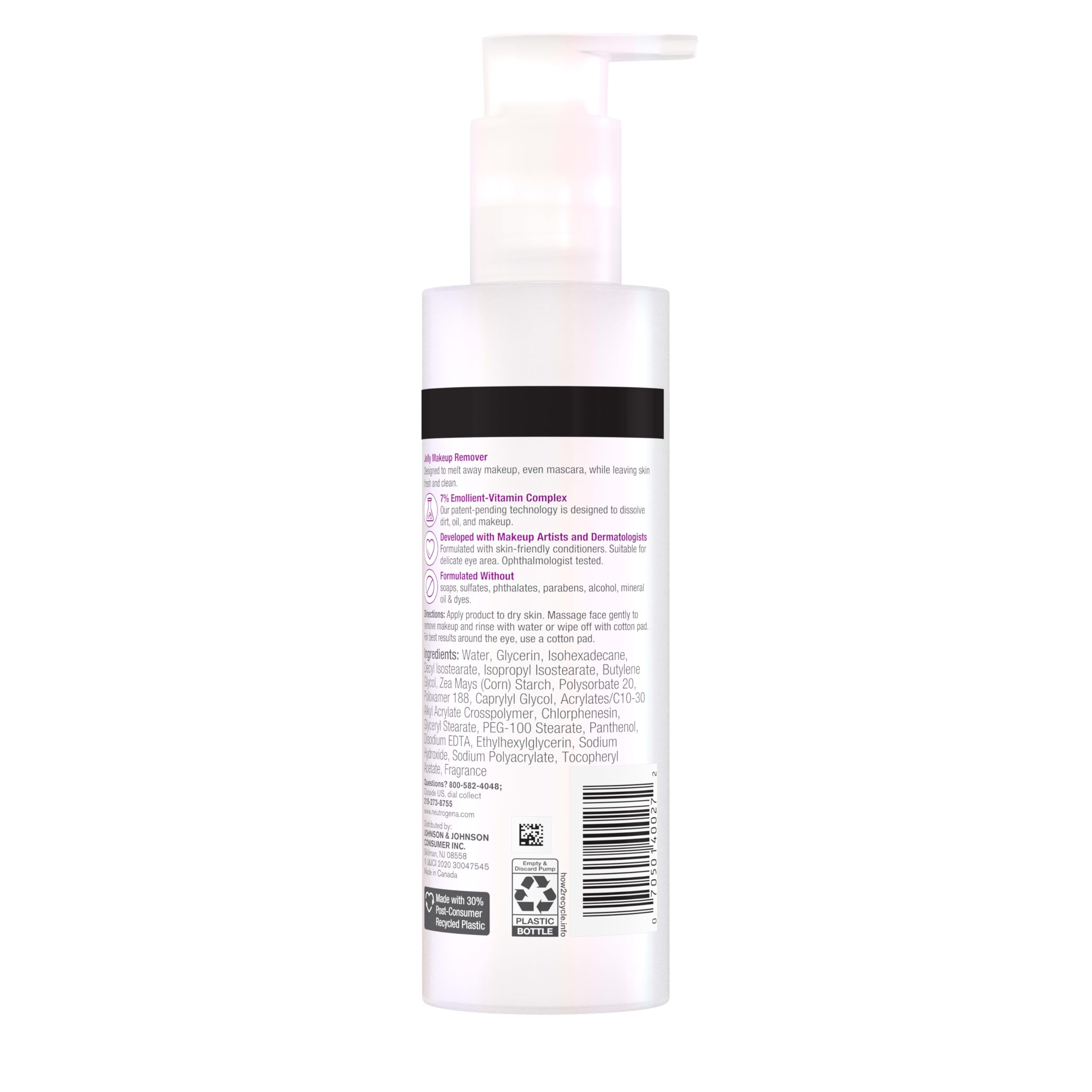 Neutrogena cleanser highlights 7% Emollient-Vitamin Complex on the label