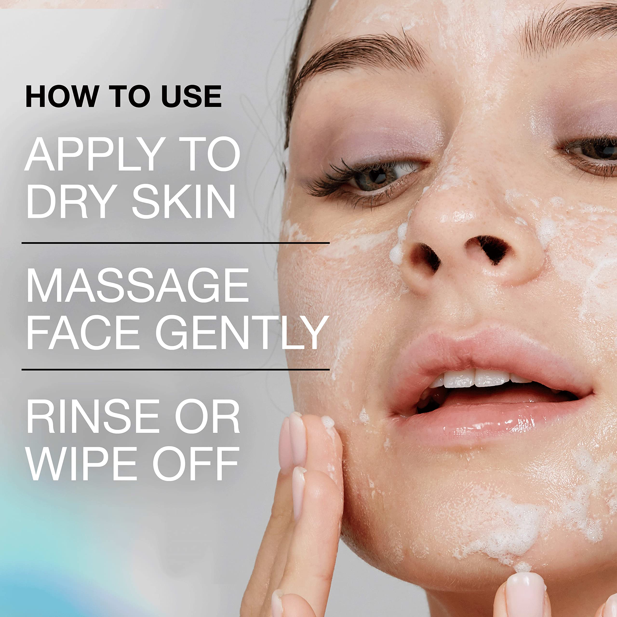 Neutrogena Makeup Melting Jelly Cleanser massaged onto dry skin