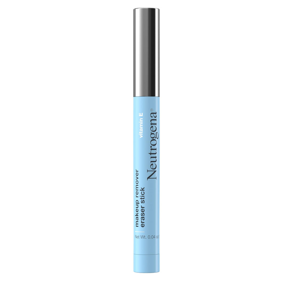 Neutrogena Makeup Remover Eraser Stick packaging shows portable travel-friendly design for on-the-go fixes.