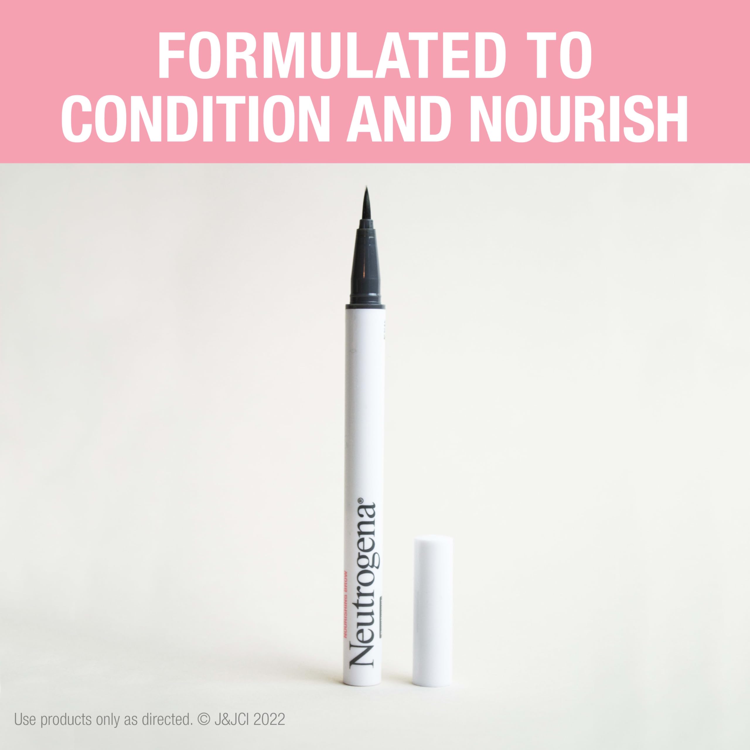 Neutrogena Microbrow Tint Serum Pen swatch in Medium Brown for natural finish