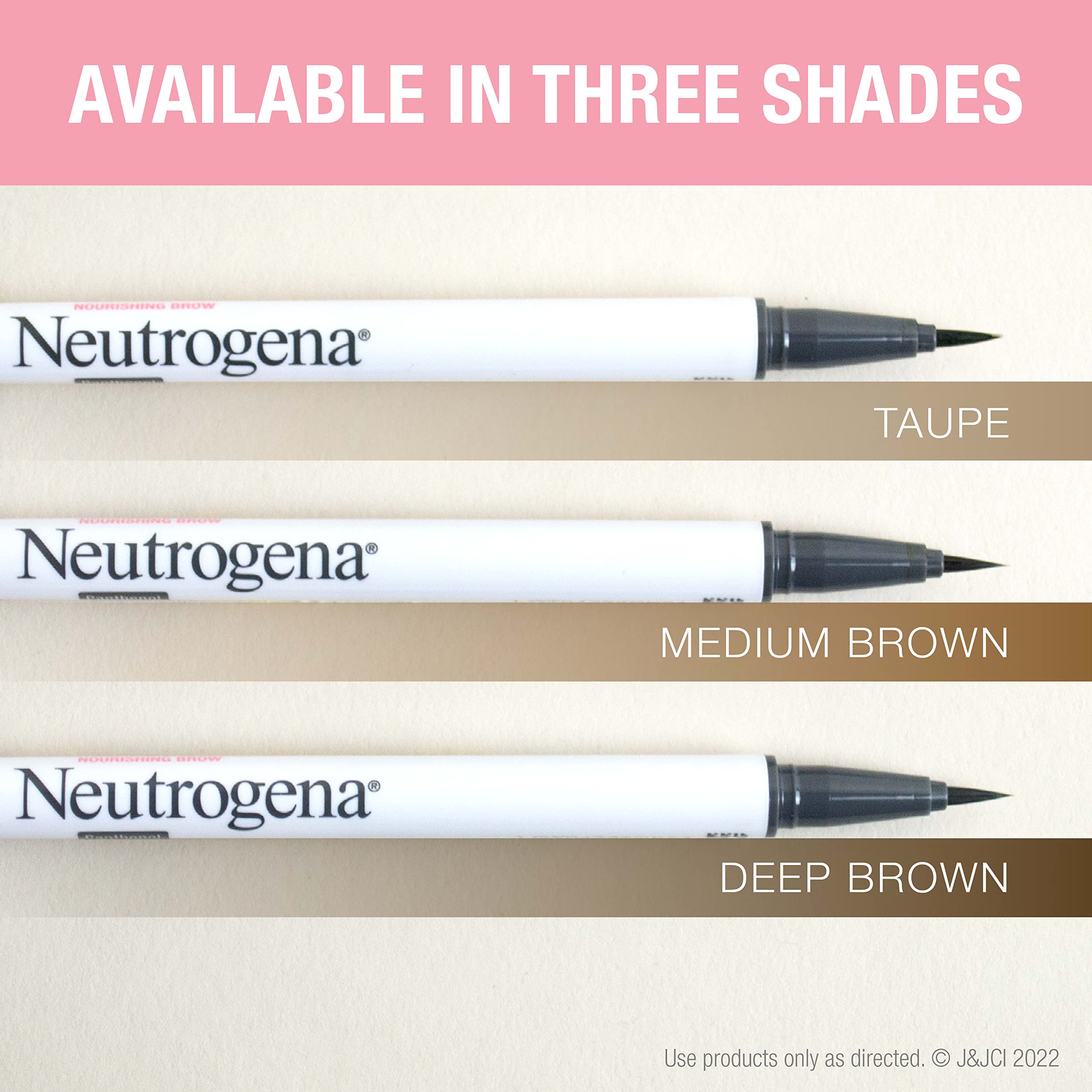Neutrogena Microbrow Tint Serum Pen packaging shows compact design for on-the-go