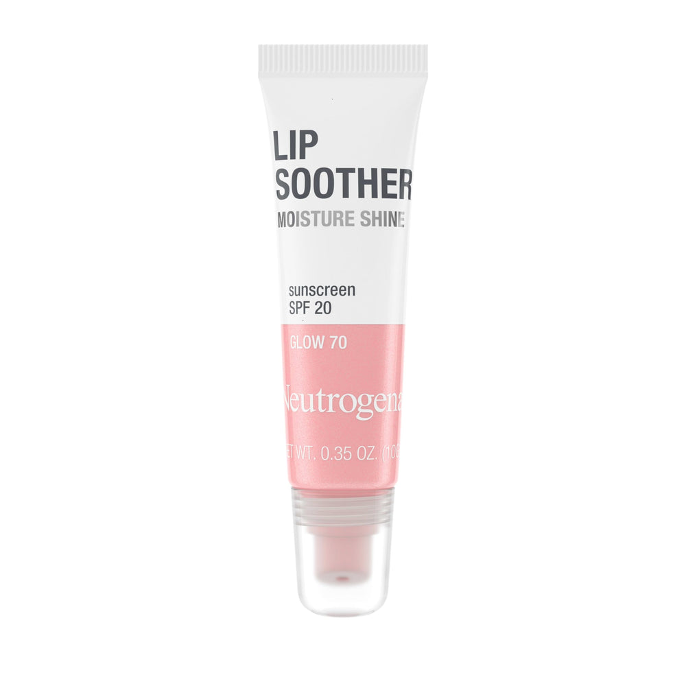 Neutrogena MoistureShine lip soother gloss on lips with SPF 20 for hydrated shine.
