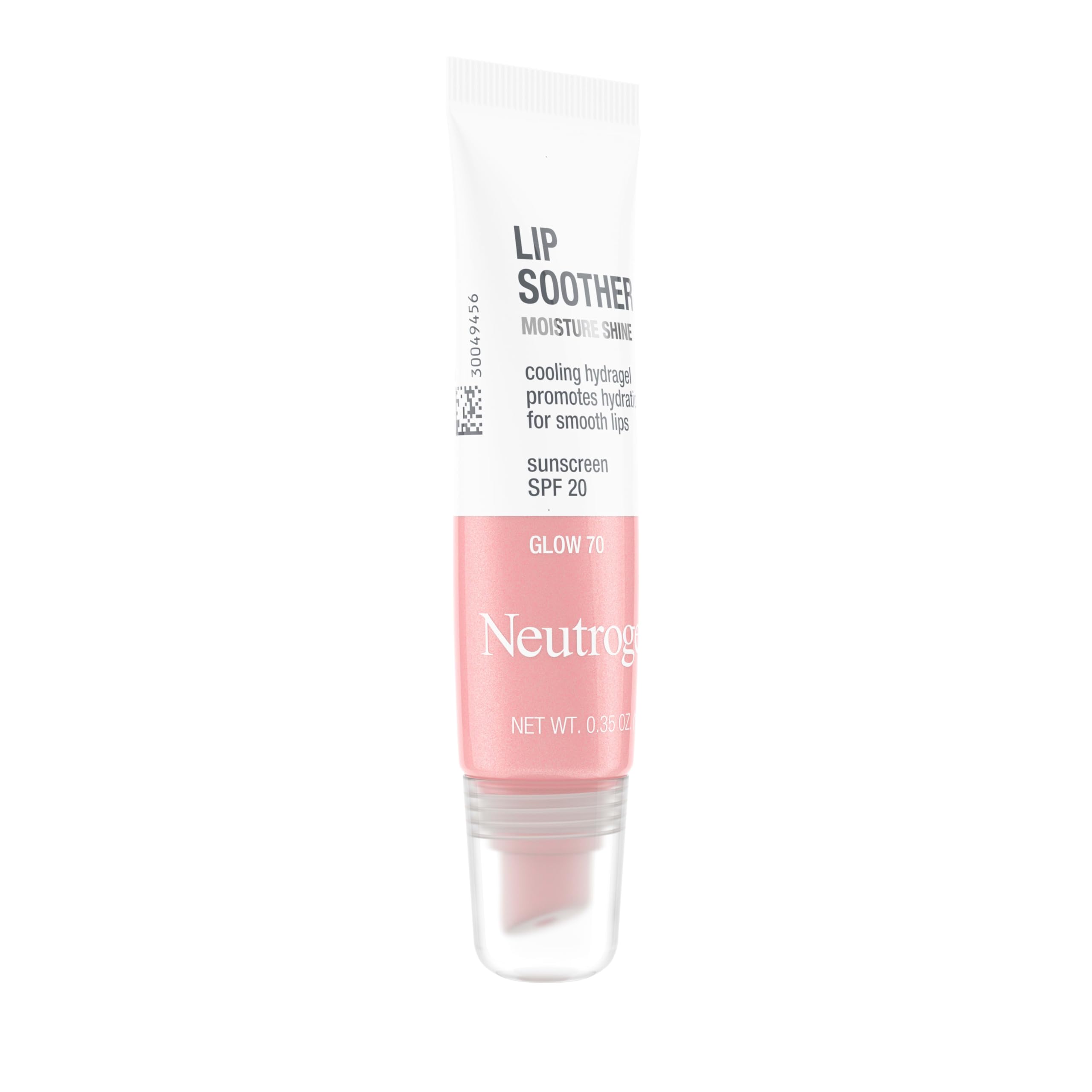 Neutrogena MoistureShine lip soother sunscreen SPF 20 protection on lips.