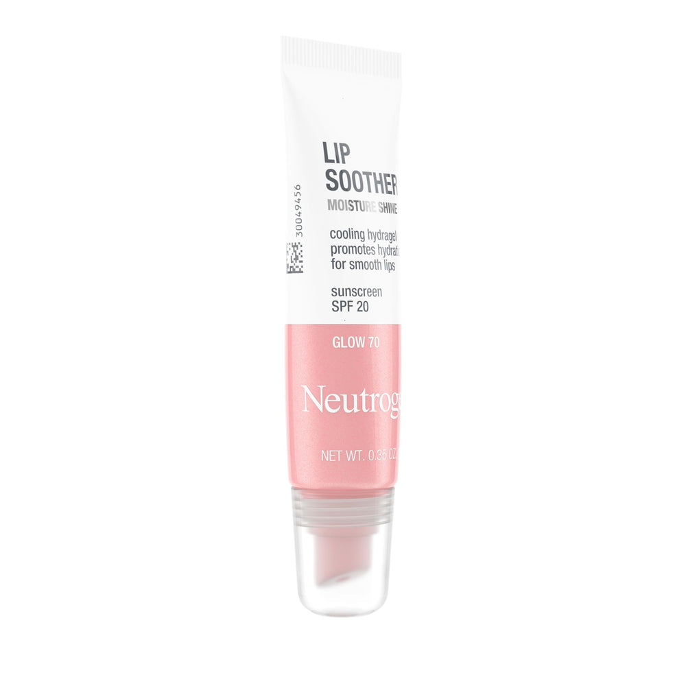 Neutrogena MoistureShine lip soother sunscreen SPF 20 protection on lips.