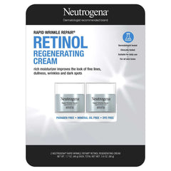 Neutrogena Rapid Wrinkle Repair jar close-up showing retinol moisturizer for reducing fine lines.