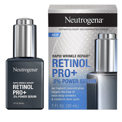 Applying Neutrogena serum to neck area for a smoother look