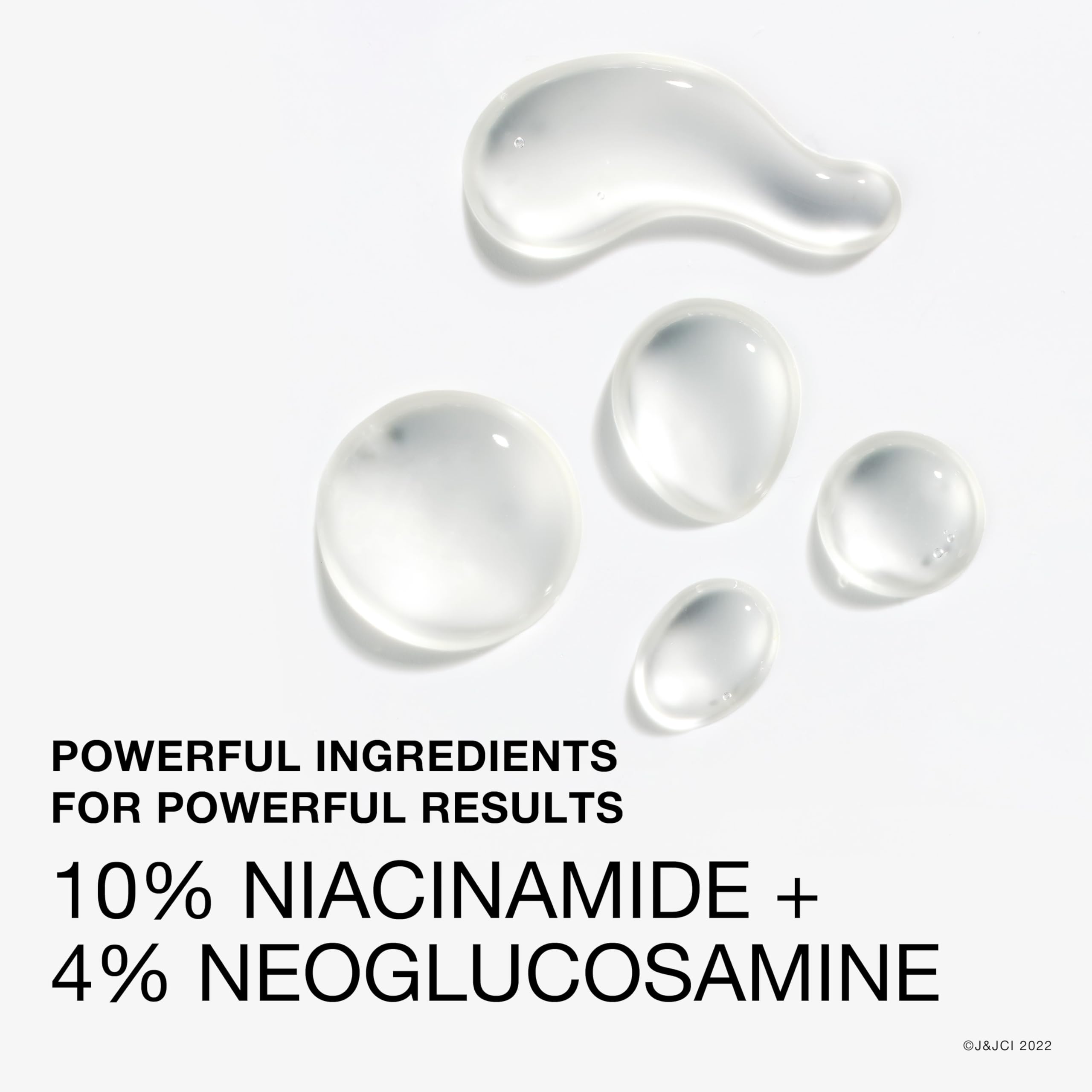 Neutrogena Stubborn Texture Serum applied to face and neck for even tone.